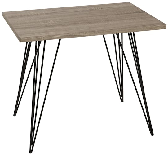 Table basse rectangulaire en bois pieds metal epingle style contemporain