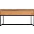 Table basse rectangulaire en bois pieds metal deux tiroirs de style contemporain