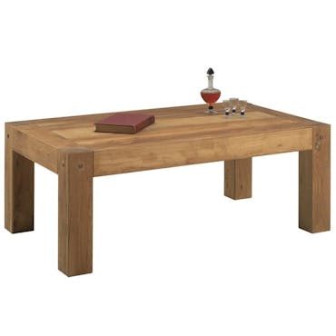  Table basse rectangulaire en bois de style campagne