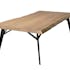 Table basse rectangulaire en bois pieds metal de style contemporain