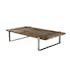 Table basse rectangulaire bois teck recyclé métal MATT