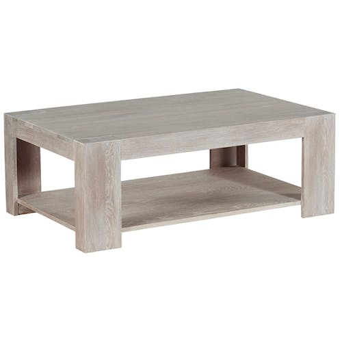 Table basse rectangulaire chêne blanchi 110cm CHICSEA