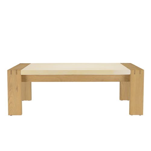 Table basse rectangulaire chêne et béton 122 cm BRASILIA