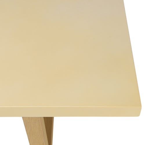 Table basse rectangulaire en béton pied bois design BRASILIA