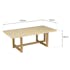 Table basse rectangulaire en béton pied bois design BRASILIA