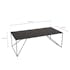 Table basse rectangulaire noire bois et métal 120 cm CORUMBA