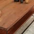 Table basse en bois massif chene et metal deux plateaux de style contemporain
