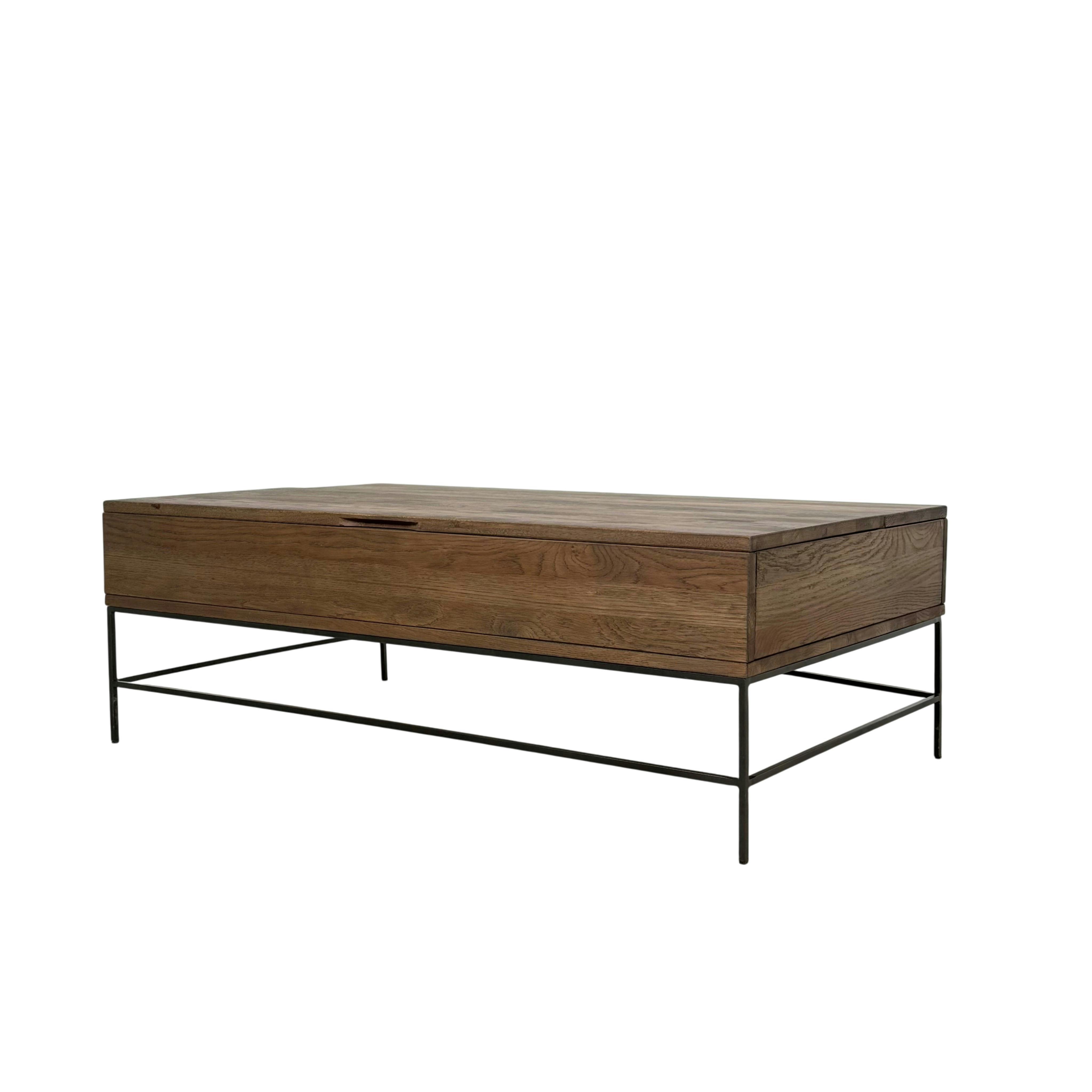 Table basse relevable chêne massif HUDSON