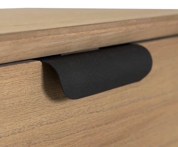 Table basse rectangulaire en bois pieds metal epingles style contemporain