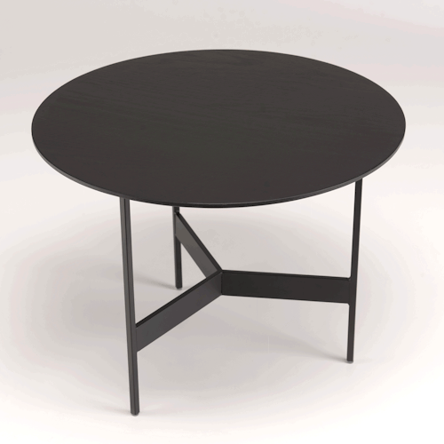 Table basse ronde 50 cm bois noir CORUMBA