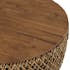 Table basse ronde 83 cm fibre tressée et bois SWING