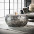 Table basse ronde en metal de style industriel