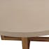 Table basse ronde béton beige pieds bois croisés DIKA