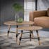 Tables basses gigognes en bois et metal de style contemporain