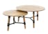 Tables basses gigognes en bois et metal de style contemporain