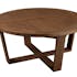 Table basse ronde en bois de style contemporain