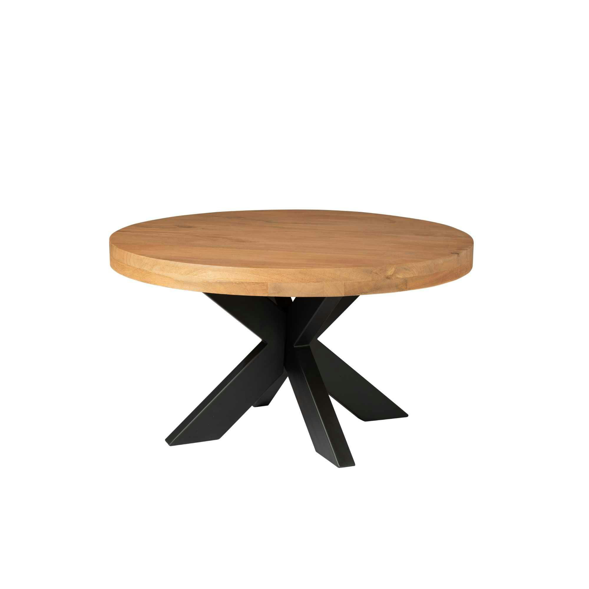 Table basse ronde 2 en 1 en MDF avec 2 tiroirs, table basse de salon avec plateau brillant et