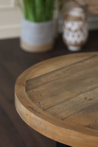 Table basse ronde en bois recyclé D 80 cm BRISBANE