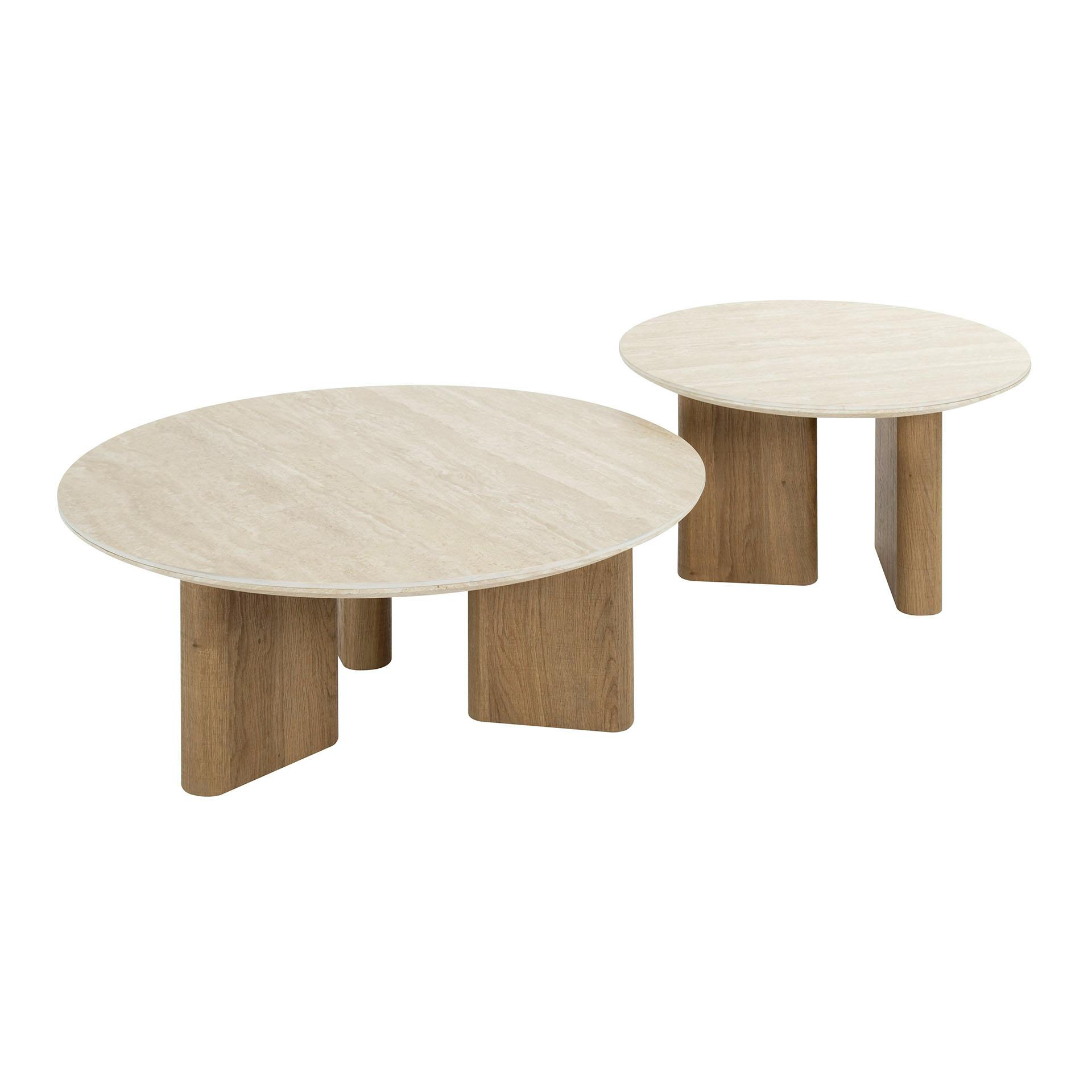 Table basse ronde en céramique (lot de 2) ASCOLI
