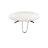 Table basse ronde en céramique marbrée blanche LOMBARDIE
