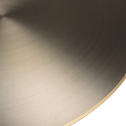 Table basse ronde métal argenté bord doré D120 cm ZALA