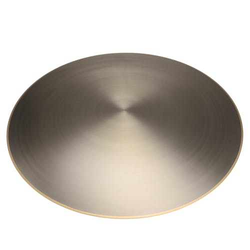 Table basse ronde métal argenté bord doré D120 cm ZALA