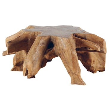 Table basse en bois de racine de style exotique