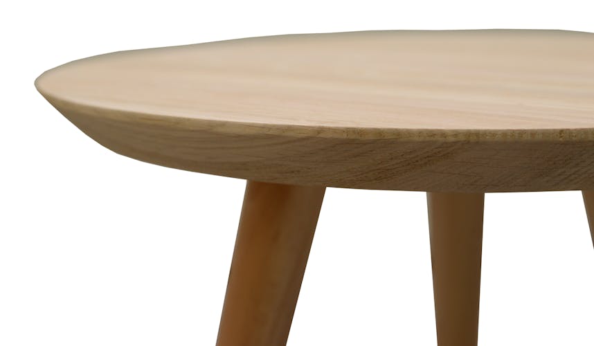 Table basse ronde nordique chêne finition naturelle D50 H45cm BALTIC