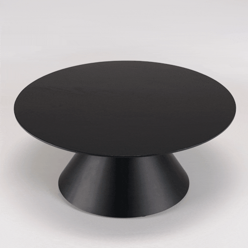 Table basse ronde pied cône bois et métal 78 cm CORUMBA