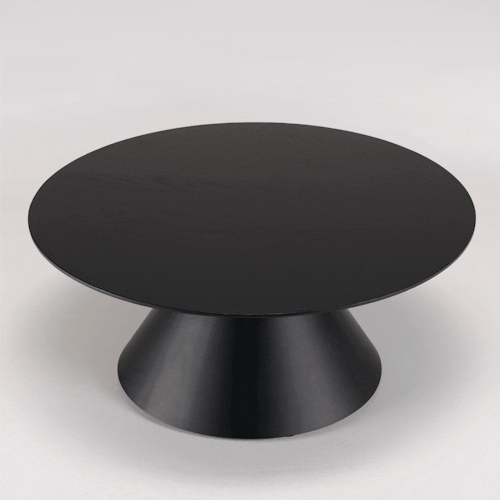 Table basse ronde pied cône bois et métal 78 cm CORUMBA Tables basses