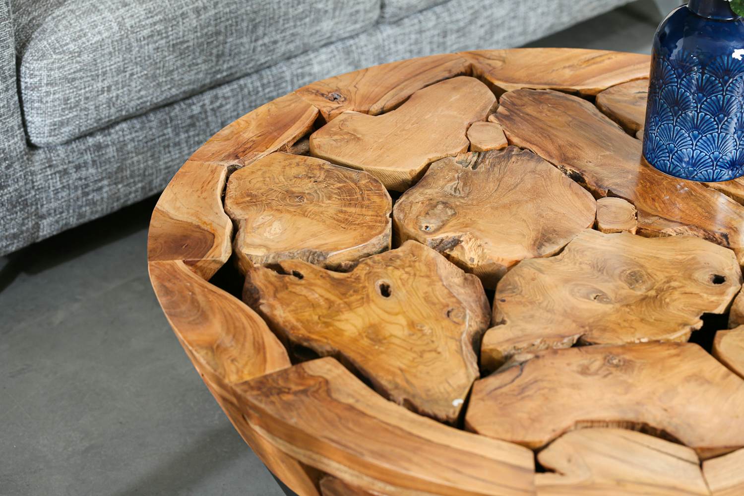 Table basse ronde racine de teck métal CANADA | Tables basses | Pier Import