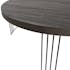 Table basse ronde en bois pieds metal de style contemporain