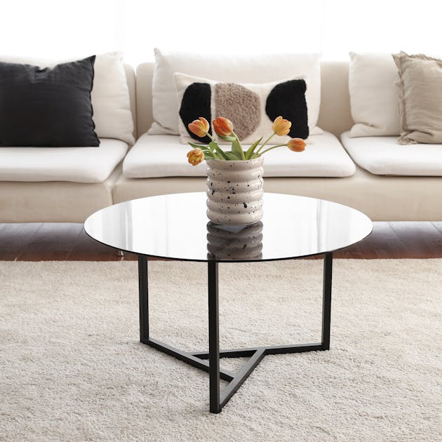 MAYMA Table Basse en Trempé Verre Simple et élégante, Table Basse de MAYMA Table Basse en Trempé Verre Simple et élégante, Table Basse de