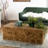 Table basse rectangulaire en bois de style exotique