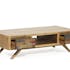 Table basse en bois recycle avec deux tiroirs de style scandinave