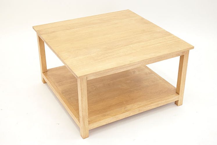 TABLE BASSE TRADITION carrée 70cm 2 niveaux