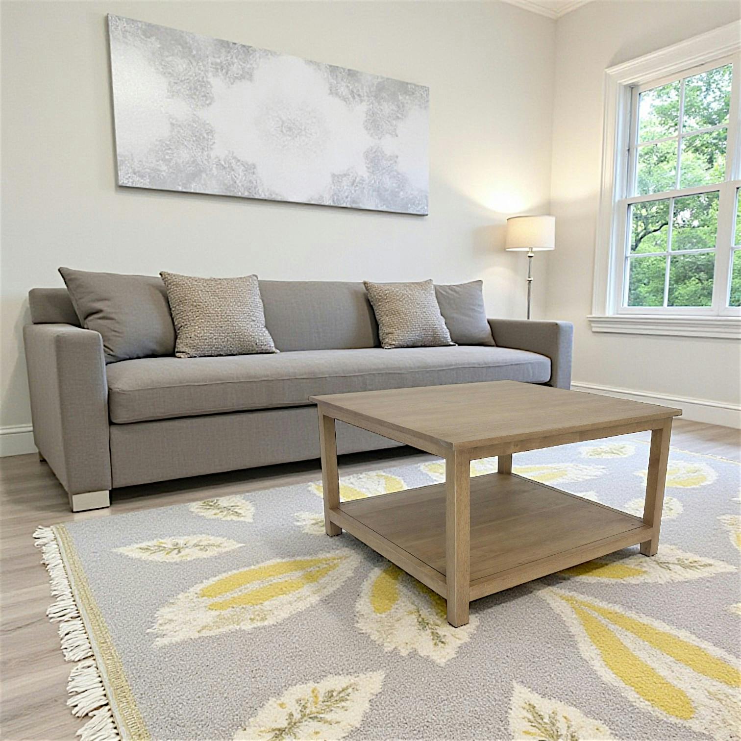 TABLE BASSE TRADITION carrée 70cm 2 niveaux