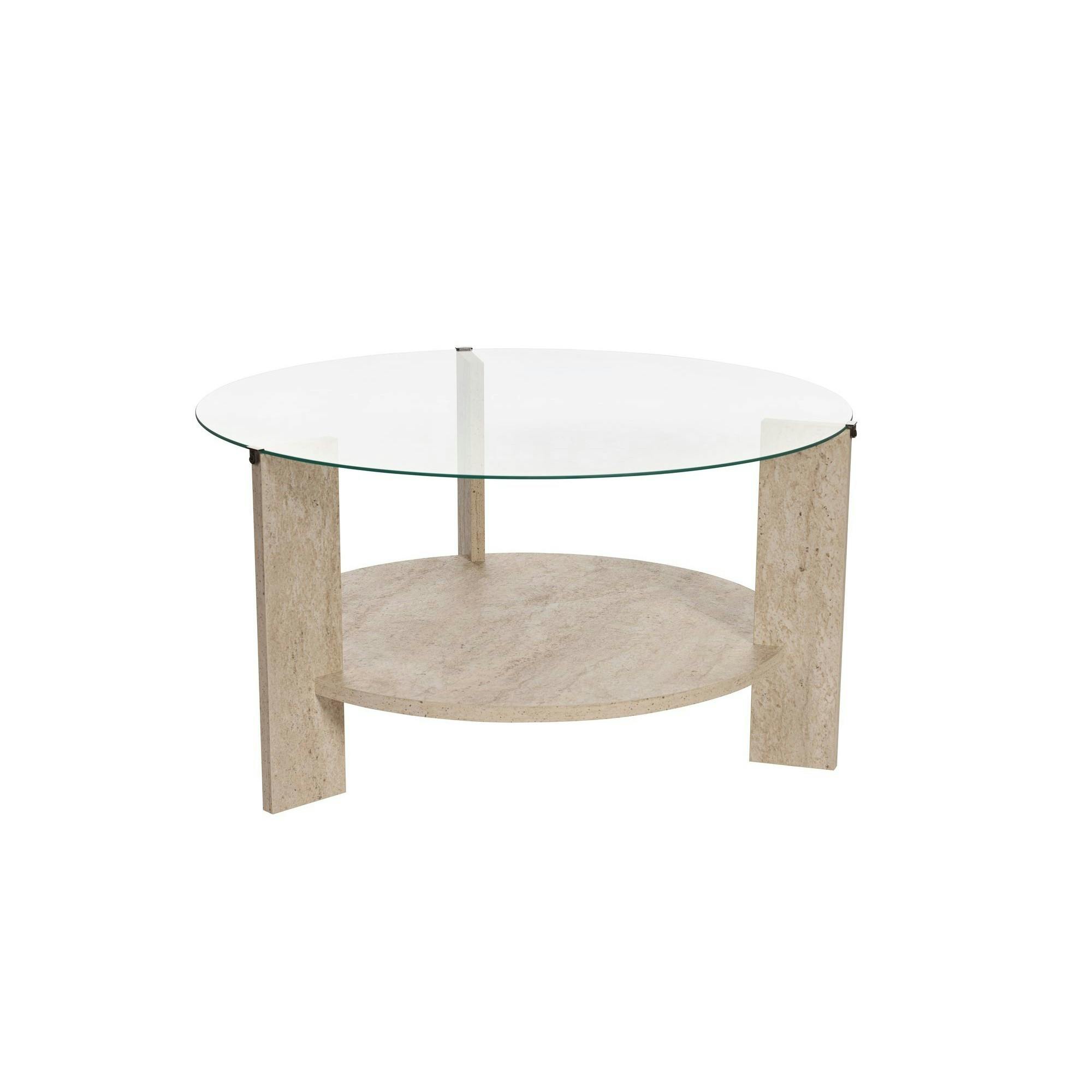 Table basse à double tête de bélier, base en bois