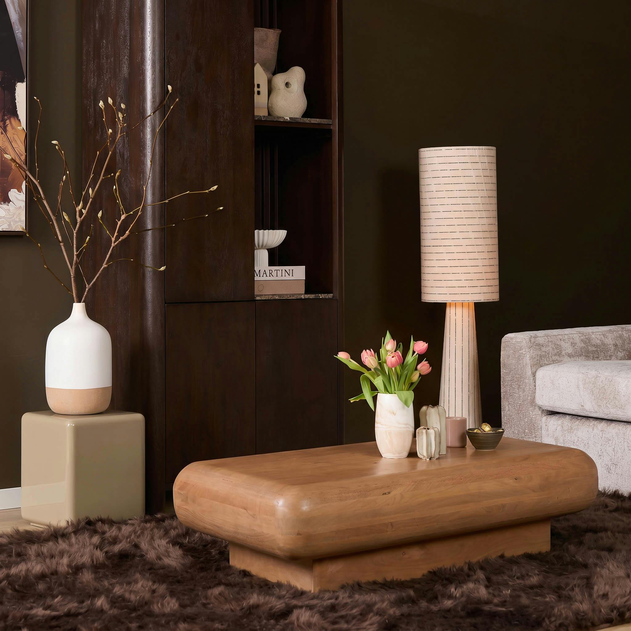 Table basse vintage en manguier naturel ALMA
