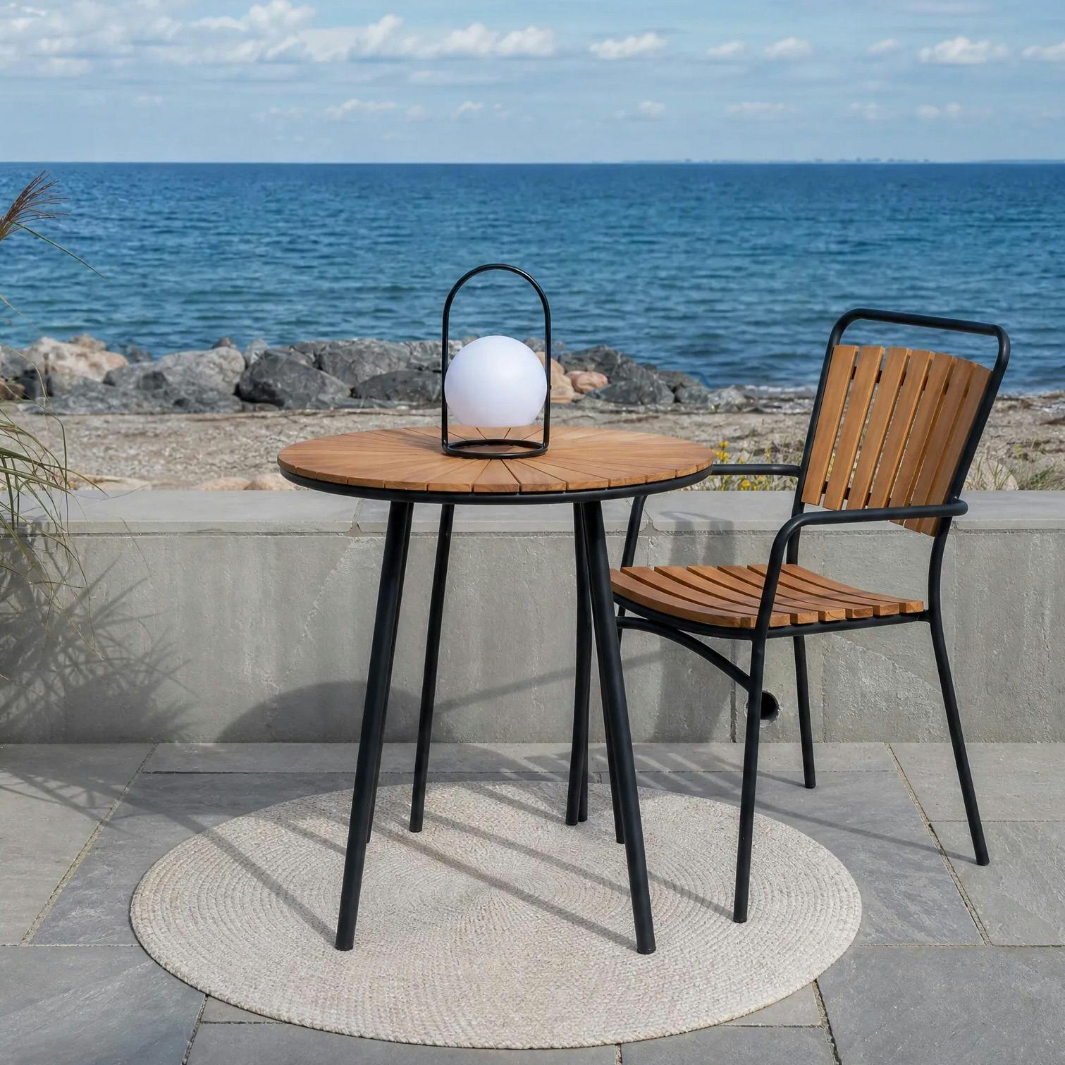 Table bistrot ronde en teck ø70 cm LAKEWOOD