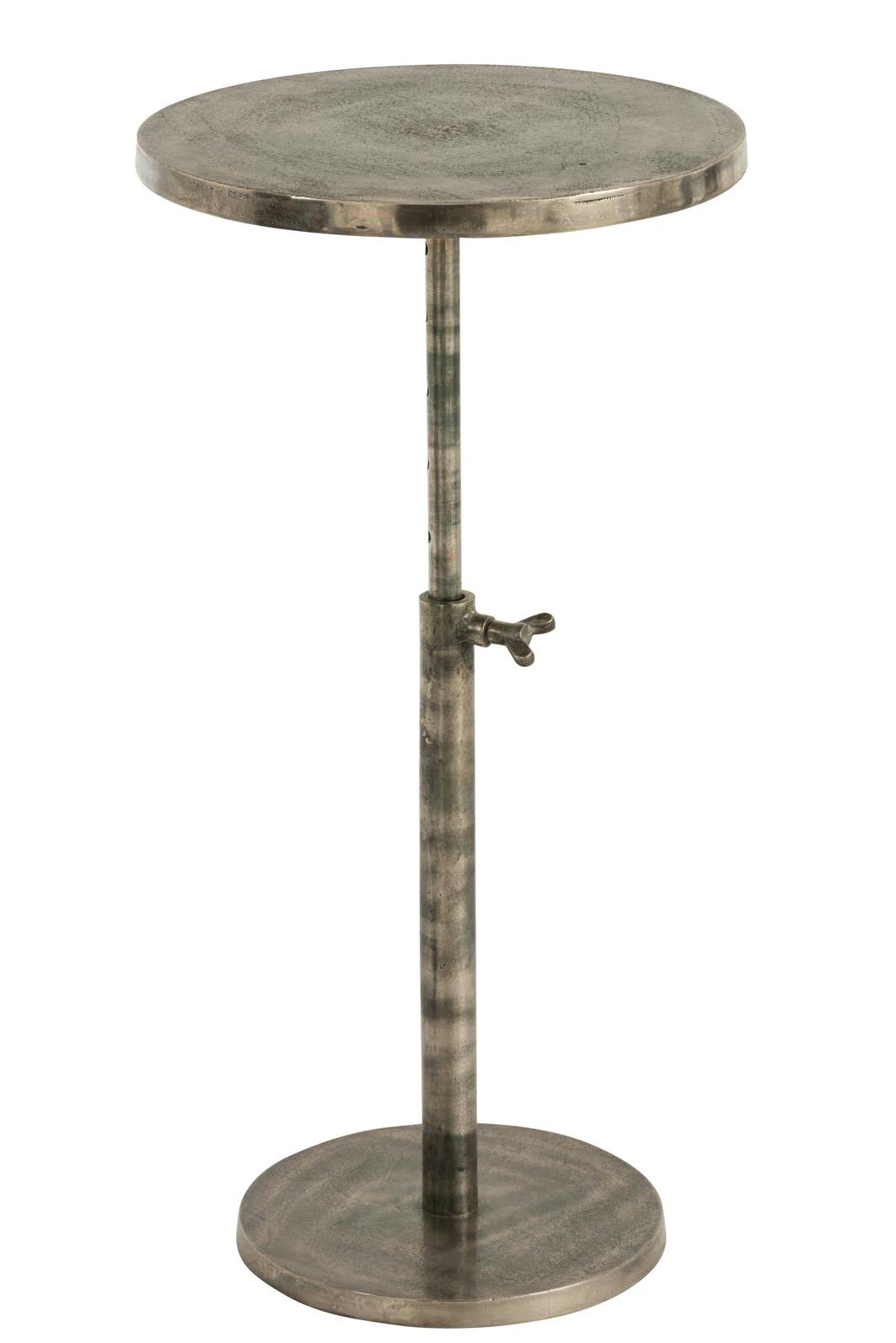 Table bistrot ronde réglable alu gris 40x40x50 cm ref.30022965