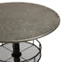 Table haute mange debout rond style bistrot industriel en metal gris