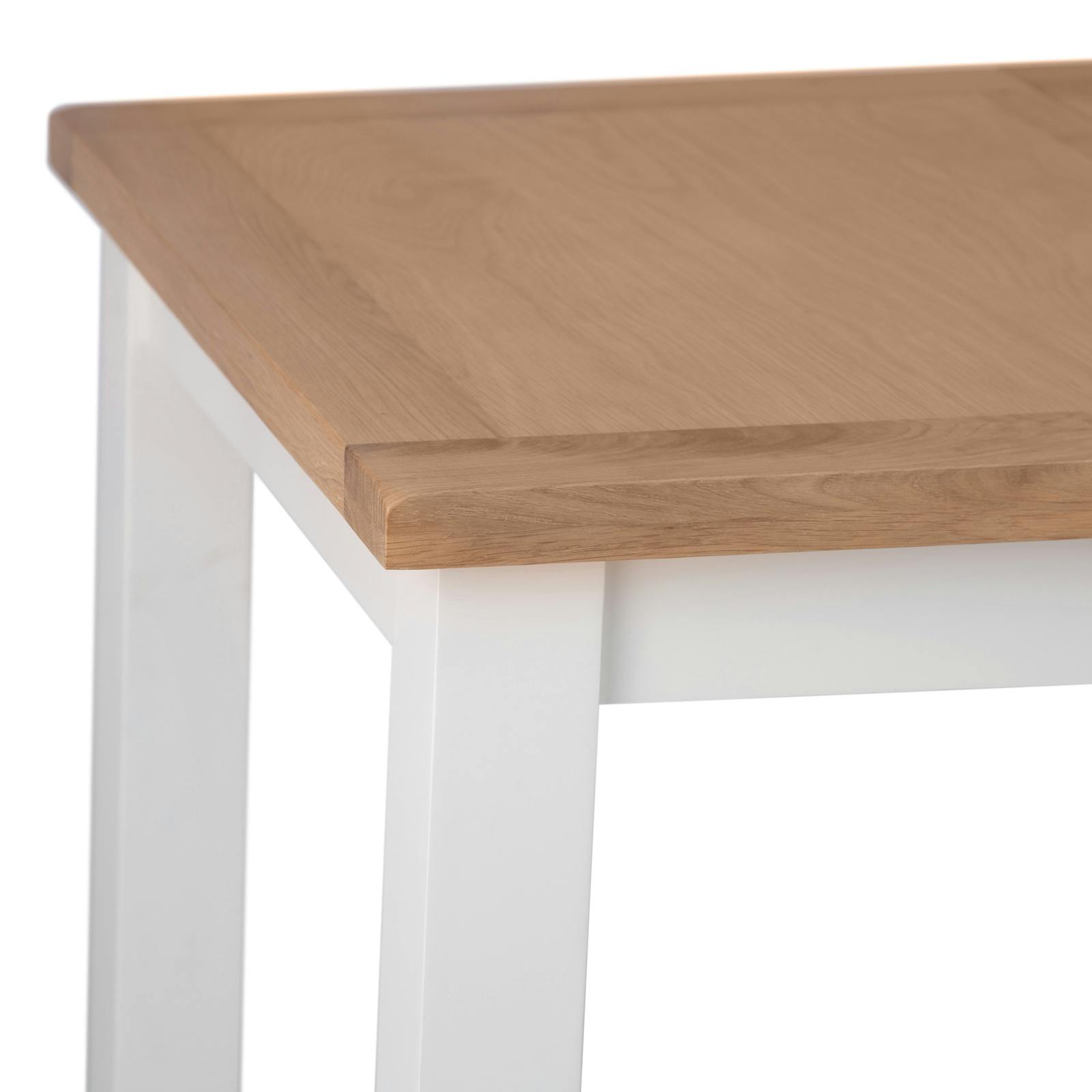 Table blanche extensible en chêne 120-160 cm NAXOS | Tables à manger ...