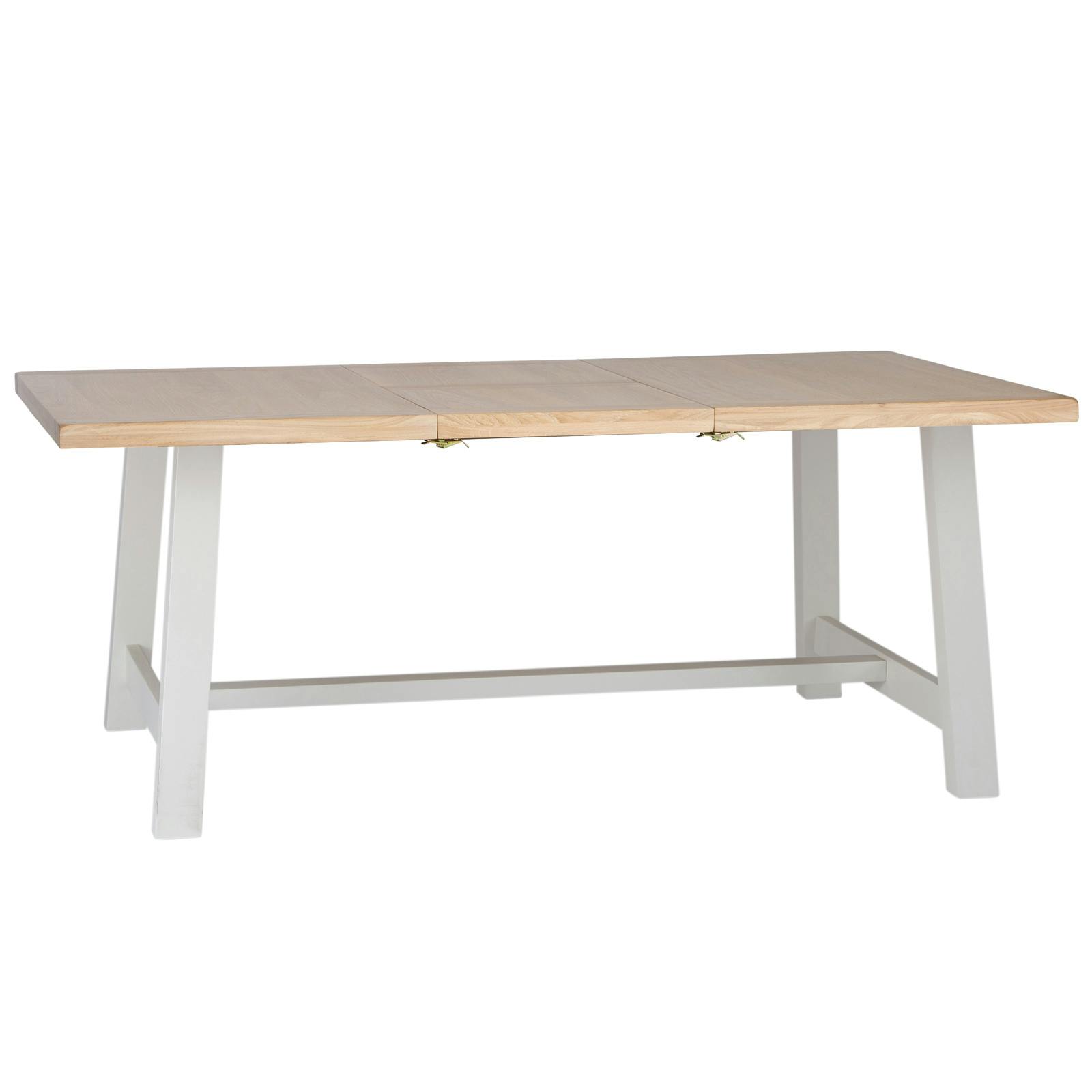 Table blanche extensible en chêne 180-240 cm NAXOS | Tables à manger ...