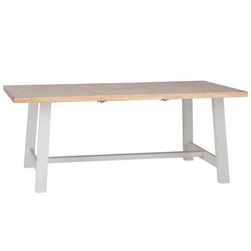 Table blanche extensible en chêne 180-240 cm NAXOS