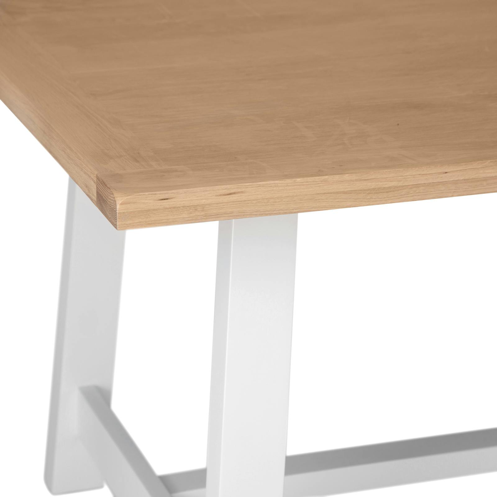 Table blanche extensible en chêne 180-240 cm NAXOS | Tables à manger ...