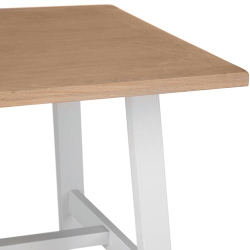 Table blanche extensible en chêne 180-240 cm NAXOS