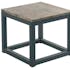 Table bout de canapé carrée Industriel 50cm Sapin recyclé SYNERGIE