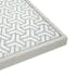 Table brasero carrée en aluminium gris et plateau motifs graphiques LANZAROTE
