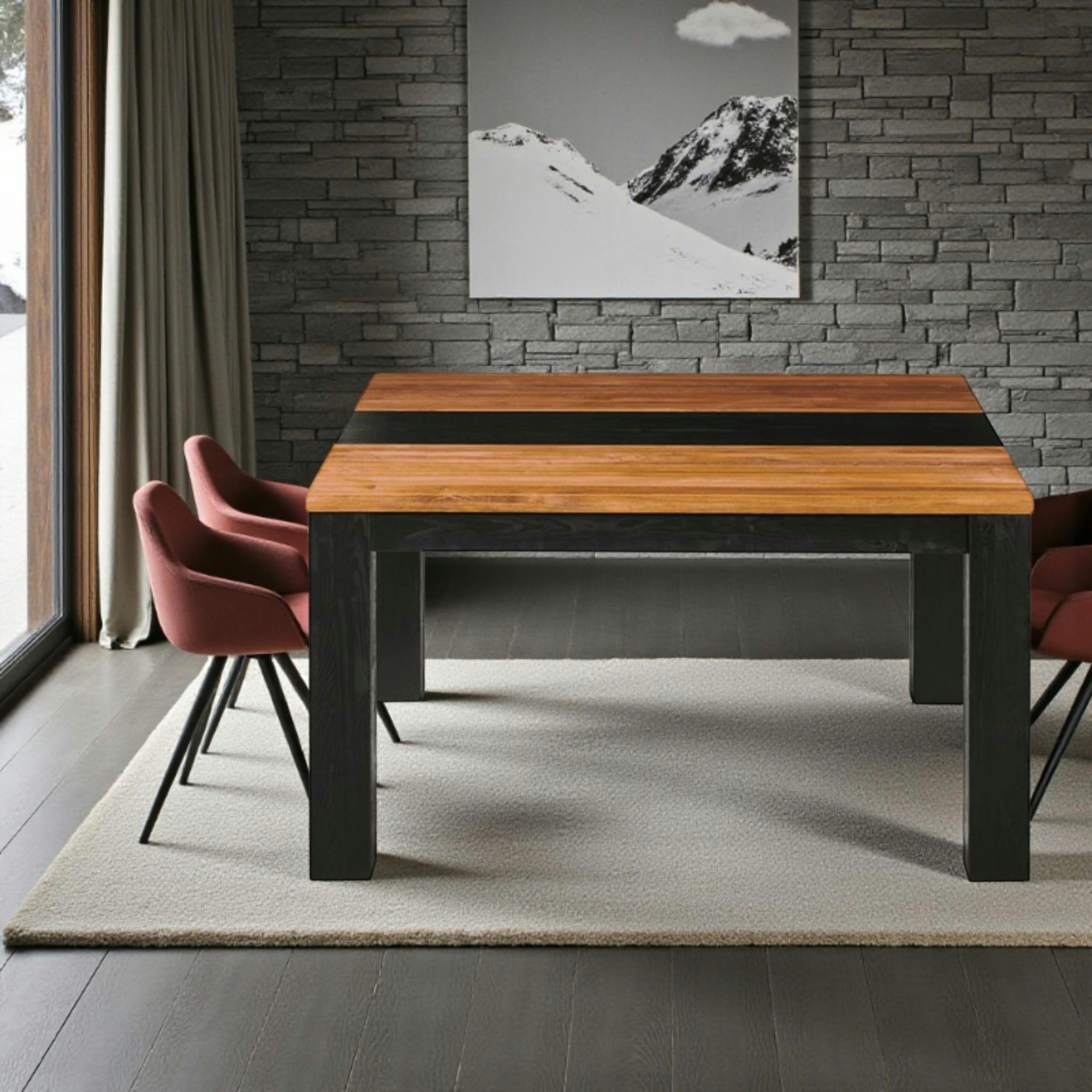 Table carrée  en bois 140 cm PORTREE